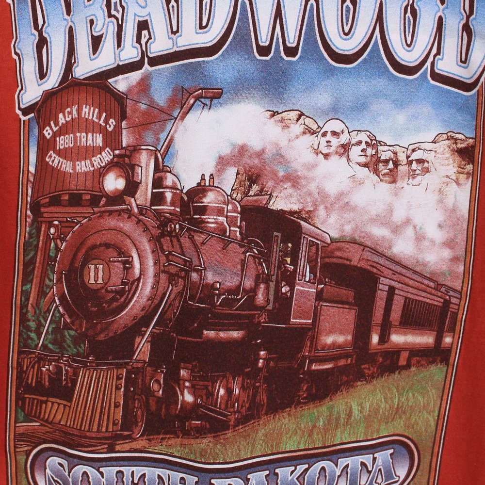 South Dakota Shirt Adult Medium Orange Deadwood - Picture 7 of 8